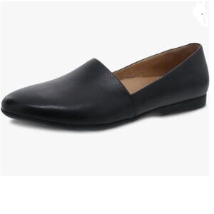 FOWT Black Closed Almond Toe Pumps Solid Color Loafer Flats Slip On Cozy Shoes